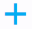 A blue plus sign.