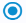 Blue circle with blue dot in the middle