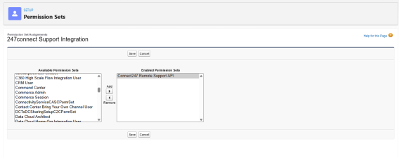 Salesforce Permission Set Assignment page.