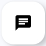 Black speech bubble icon with three white horizontal lines inside, displayed on a white rounded square background.
