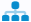 Blue icon showing a single figure connected above three smaller figures in a hierarchical structure.