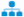 Blue icon showing a single figure connected above three smaller figures in a hierarchical structure.