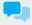 Blue overlapping speech bubbles.