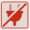 Red icon showing a power plug with a diagonal line through it.