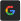 Google "G" logo icon on a dark background.