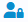 Blue icon showing a person symbol next to a padlock.
