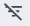 A simple grey icon showing three horizontal lines with a diagonal slash across them.
