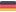 Flag of Germany with horizontal black, red and gold stripes.