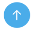 Upward arrow inside a blue circle.