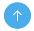 Upward arrow inside a blue circle.